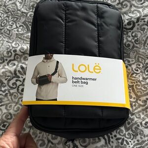 NWT Brand new, never used Lole Quilted Black Belt Bag